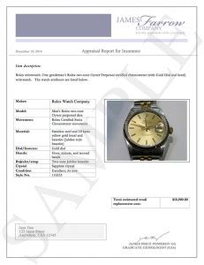 rolex appraisal online.